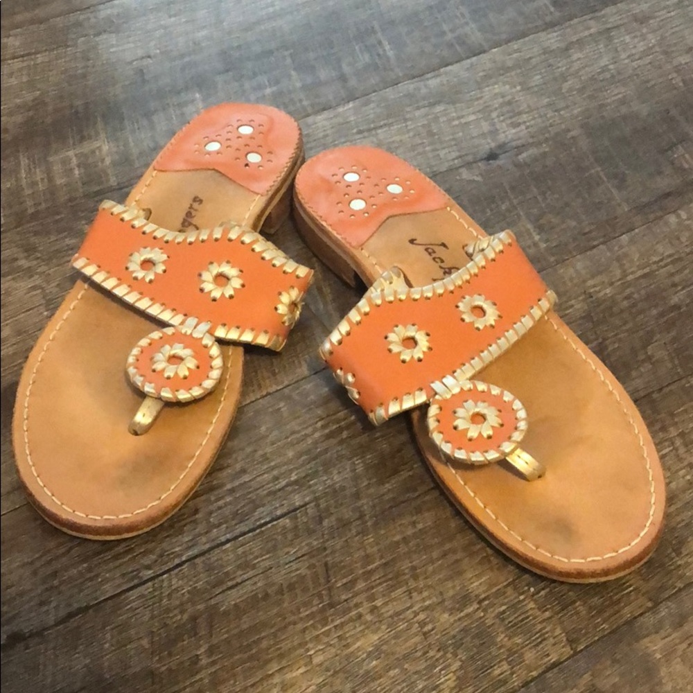Orange & Platinum Jack Rogers Sandals